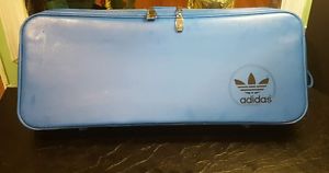 RARE Vintage ADIDAS  Tennis Racket Ball Suitcase Zip Carry Bag - w/ Lock