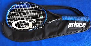 Prince O3 Shark Hybrid Black & Blue Tennis Racquet in Good Condition