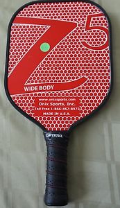 New Onix Sports Composite Z5 Widebody 8.6 oz Pickleball Paddle - Red Z-5