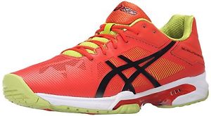 ASICS GEL Solution Speed 3 Men's Tennis Shoes - Orange/Black/Lime - Reg $130