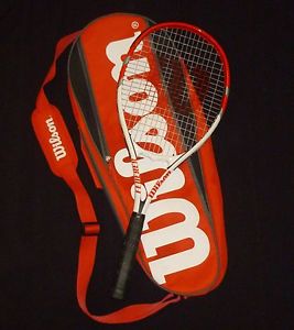 Wilson Federer Adult Strung Tennis Racket, 4 3/8 With Shoulder Bag  #4211