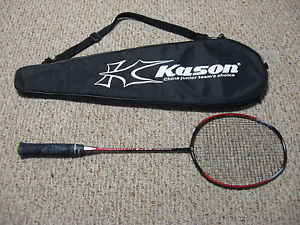 KASON SPRY S7 Badminton Racquet with Case-All Graphite-Exc Shape+ Forten String