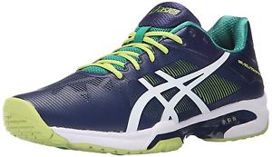 ASICS GEL Solution Speed 3 Men's Tennis Shoes - Blue/White/Lime - Reg $130