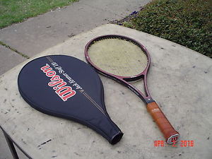 Wilson Jack Kramer Staff 110 Tennis Racquet w Cover 4 1/2 Leather Grip Nice!