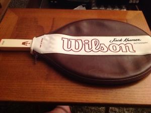 Wilson Jack Kramer Autograph Tennis Racquet Racket - Nice Vintage Wood + Cover