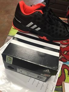 Adidas Barricade 9xJ, Boys, Tennis Shoe, Size 1, Black, Red, B34274