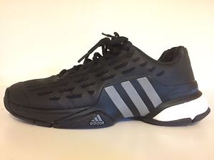 ADIDAS Barricade Boost 2016 9.5 Tennis Shoes Black and Iron Metallic