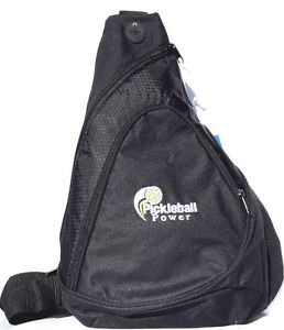 PICKLEBALL MARKETPLACE Honeycomb Sling Bag-New/Embroidered-Carry Paddles - Black