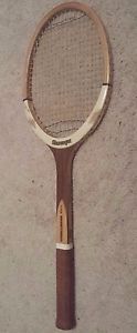 SLAZENGER Challenge No.1 Light 4 3/8 Wood Tennis Racquet Racket England w/ Brace