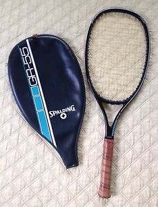 VINTAGE SPALDING GR-55 SUPER OVERSIZE GRAPHITE TENNIS RACKET W/COVER 4 1/4 GRIP