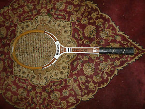 Vtg 1970's WILSON STAN SMITH PRO CUP Wooden Tennis Racket Made in BELGIUM 4 1/2