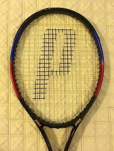 PRINCE THUNDER 820 16x19 LONGBODY 107SQ" GRAPHITE TENNIS RACKET W/NEW 4 3/8 GRIP