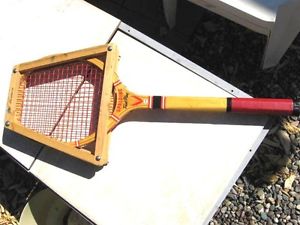 Vintage Spalding Fast Play Wood Tennis Racquet & Vintage Spalding Press