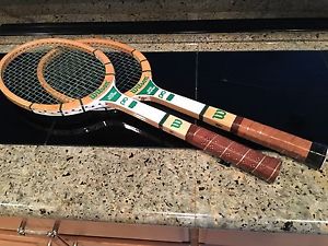 WILSON JACK KRAMER PRO WOOD TENNIS RACKETS - GREAT CONDITION