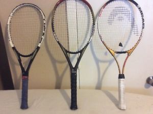 Lot Of 3 Head  Tennis Racquets/Rackets Tour Pro, I.x5, I.s2