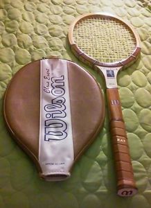 Wilson Chris Evert Autograph Wood Tennis Racquet  4 38 Fibre Face
