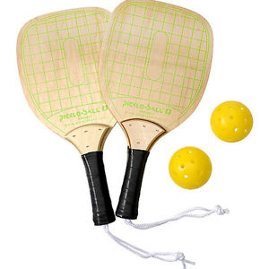PICKLEBALL MARKETPLACE-Swinger Pickleball Wood Paddle Double-Pack & Ball Bundle