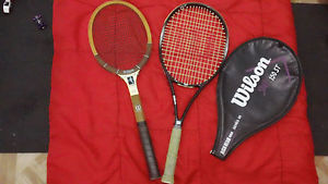 Wilson Tennis Rackets - lot of 2 (1 with cover).