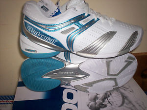 BABOLAT Womens V-PRO Lady Tennis TENNIS SHOES  SZ 10 NIB Wht/Blue 31S1101