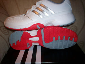 Adidas Womens Barricade Team 2 Tennis Shoe Sz 9.5 NIB Wht/Sil/Corene G45561