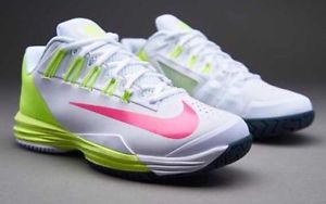 Womens Nike Lunar Ballistec 1.5 Tennis Shoes sz 10.5 White Volt Pink 705291-167