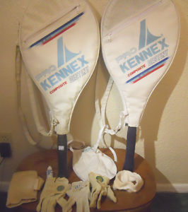 Pair Lot of 2 Pro Kennex Composite Destiny 95 sq inch Tennis Racquets and 4 1/2