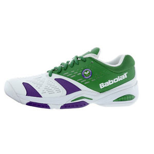 Choose Size-Babolat SFX All Court Wimbledon Mens Tennis Shoes (White/Green)
