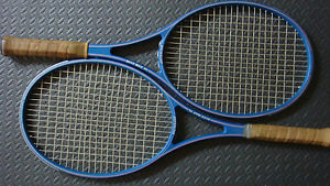 Two Dunlop Blue Max 95 tennis rackets