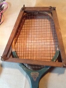 Spalding Greenwood 1876 Tennis racket With Press
