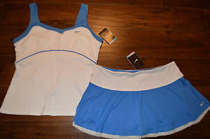 New Nike Womens Smash Tennis Skirt & Shirt Tank Top Lot Outfit Set xl x-large