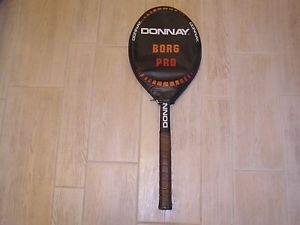 VINTAGE BJORN BORG DONNAY PRO MEDIUM 5 WOOD RACKET W/CASE VG CONDITION BELGIUM