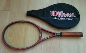 Wilson Jack Kramer Staff Midsize Graphite Tennis Racquet With Cover.