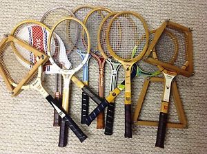 Vintage Tennis Rackets - Lot of 10 - Wilson, Davis, Dunlop, Spalding, Chemold