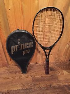 Prince graphite pro 110 Racquet tennis with cover classic vintage