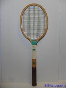 VINTAGE 1970s JIMMY CONNORS WILSON STAFF MODEL WOODEN WOOD TENNIS RACQUET RACKET