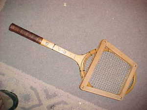 WILSON CUP WOOD TENNIS RACKET JACK KRAMER ENDORSED STRATA-BOW WITH FRAME SAVER