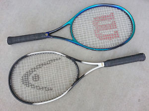 Two High Quality LIGHT WEIGHT Tennis Rackets - HEAD and WILSON Graphite Oversize