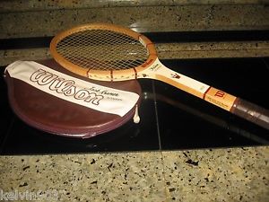 WILSON JACK KRAMER AUTOGRAPH WOOD TENNIS RACKET WITH COVER - GREAT CONDITION
