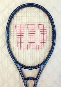 VINTAGE WILSON STING MIDSIZE 16X18 GRAPHITE TENNIS RACKET 4 3/8 LEATHER 
