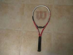 WILSON IMPACT TITANIUM TENNIS RACQUET 4 3/6 PRE-OWNED VOLCANIC FRAME TECHNOLOGY
