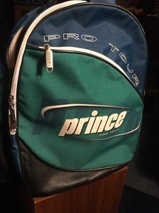 New Prince Pro Tour Tennis Racquet Racket Backpack Green Bag Vintage