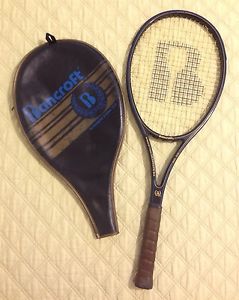 VINTAGE BANCROFT KINGSTON 94 GRAPHITE TENNIS RACKET W/COVER 4 3/8 LEATHER 