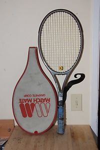 Match Mate Graphite Comp Tennis Racket 4 3/8 w/ cover