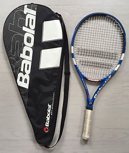 Babolat PureDrive JR 25 Juniors Tennis Racquet & Raquet Cover Blue & White