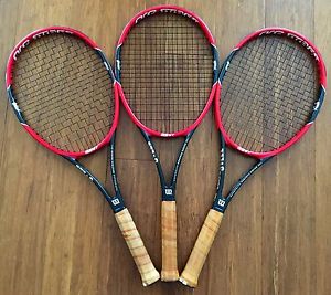 3X 2016 WILSON Pro Staff RF97 STRUNG Racquet! 4 3/8! ROGER FEDERER! RPM BLAST!