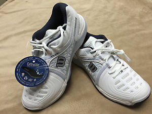 Men's White w/ Pearl Gray Nvision Elite Tennis Shoes Size 8.5