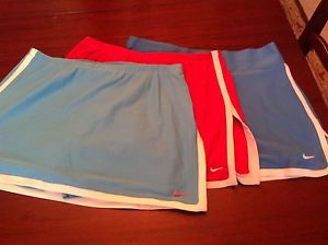 Lot of 3 Women's Nike Dri-Fit Tennis Running Border Skirts SZ M