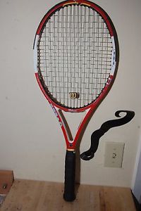Wilson NCODE Six-one Tour Grip 4 5/8 Tennis Racquet 16x19 used Cracked