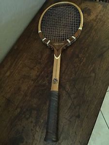 VINTAGE TAD DAVIS IMPERIAL DELUXE WOOD TENNIS RACKET 1970'S