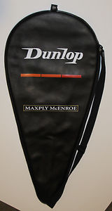 DUNLOP MAXPLY JOHN McENROE TENNIS RACQUET COVER  BLACK
